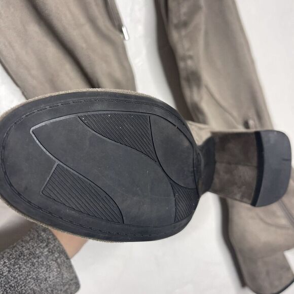 Liz Claiborne Yarmont Block Heel Over the Knee Boots Tan Taupe Size 6M - Picture 5 of 16